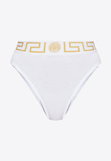 Versace Greca Border High-Rise Briefs AUD01050 A232741-A1001 White