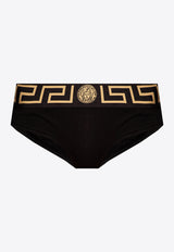 Versace Greca Border Thong AUD01071 A232741-A1008 Black