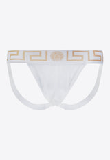 Versace Greca Border Jock Straps AUU01017 A232741-A81H White