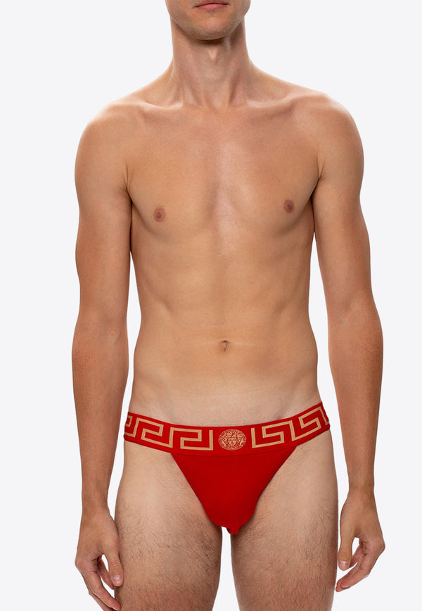 Versace Greca Border Jock Straps AUU01017 A232741-A9X2 Red