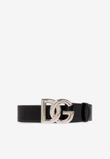 Dolce & Gabbana DG Logo Patent Leather Belt Black BE1446 AI413-80999