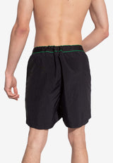 Bottega Veneta Logo Waistband Swim Shorts Black 702756 4V010-1000