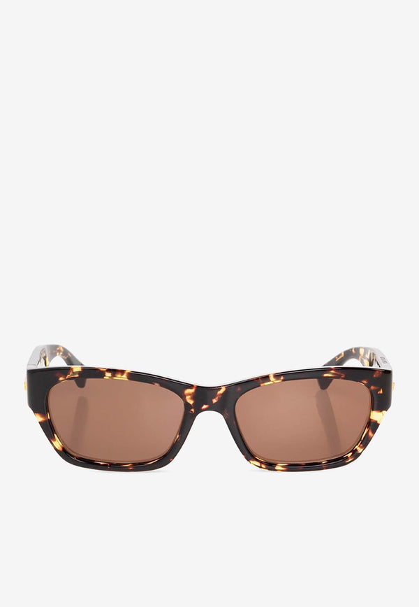 Bottega Veneta Rectangular-Framed Sunglasses Brown 703254 V2330-2819