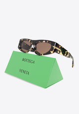 Bottega Veneta Tortoiseshell Oval Sunglasses Brown 703257 V2330-2819