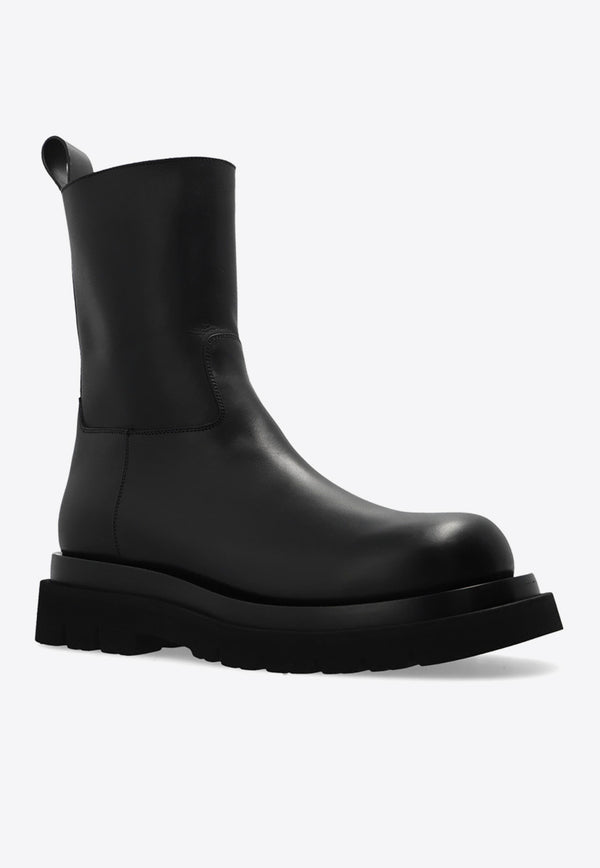 Bottega Veneta Lug Calf Leather Boots Black 716205 VBS50-1000