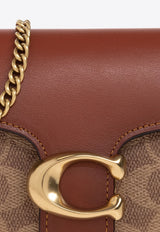 Coach Tabby Monogram Jacquard Chain Clutch Tan CE774 0-B4NQ4