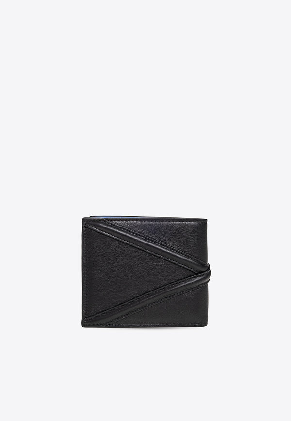 Alexander McQueen The Harness Calf Leather Wallet Black 726320 1AAD0-1000