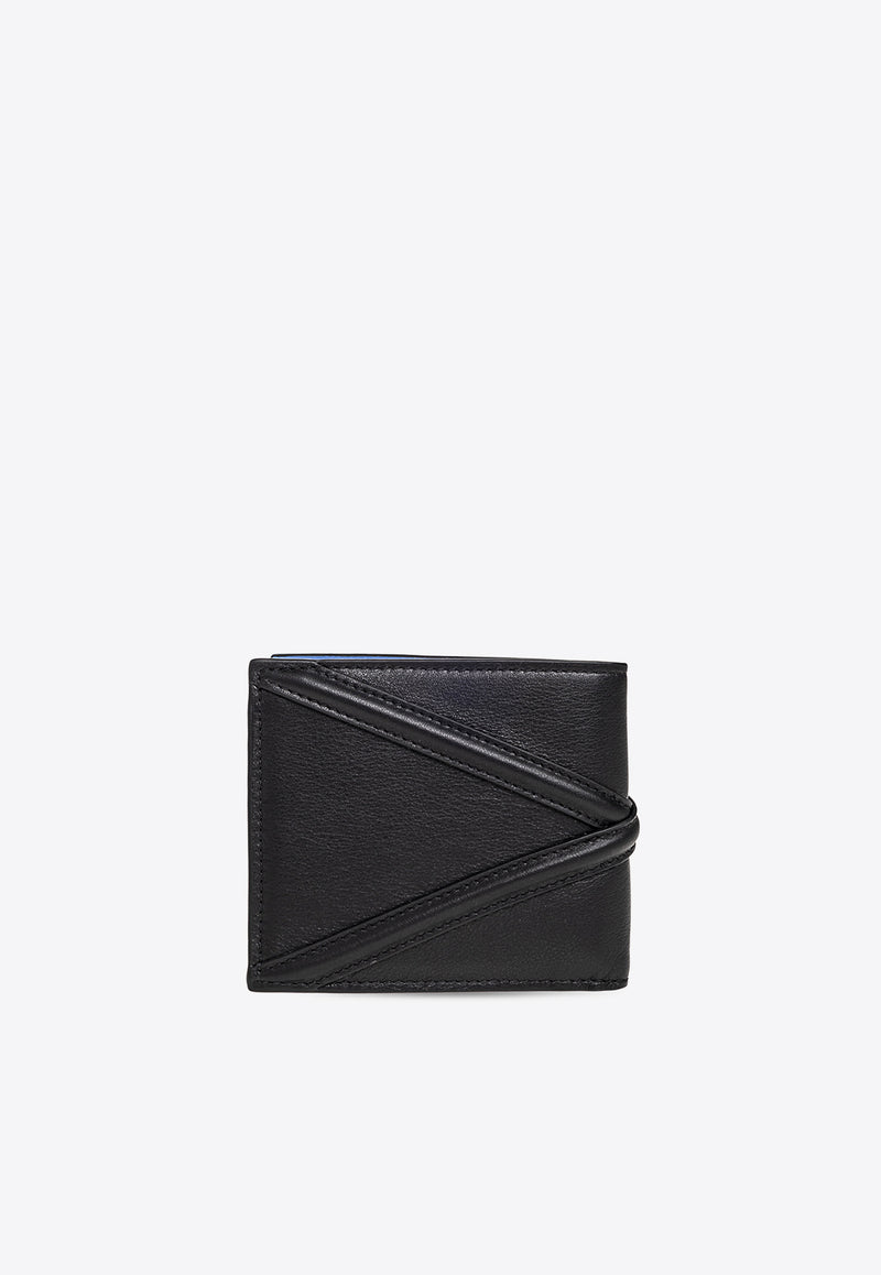 Alexander McQueen The Harness Calf Leather Wallet Black 726320 1AAD0-1000