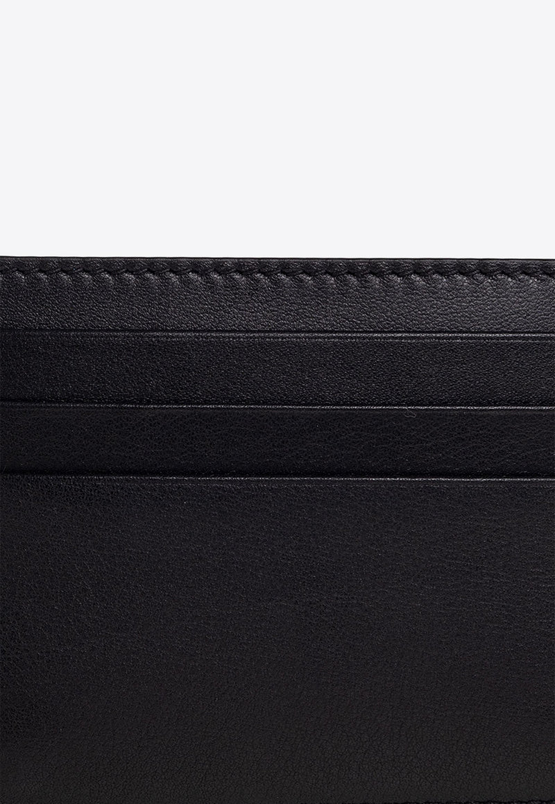 Alexander McQueen The Harness Calf Leather Cardholder Black 726324 1AAD0-1000