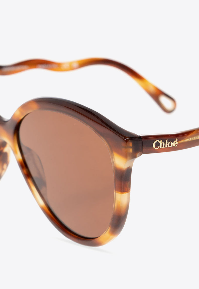 Chloé Round Tinted Sunglasses Brown CH0087S-005 0-0
