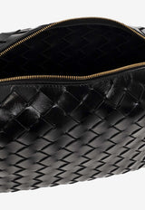 Bottega Veneta Small Loop Intrecciato Leather Crossbody Bag Black 736130 V2GV1-1019