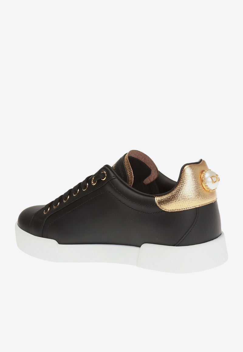 Dolce & Gabbana Logo Low-Top Leather Sneakers CK1602 AN298-8E831