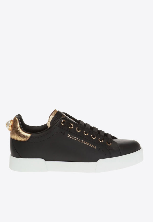 Dolce & Gabbana Logo Low-Top Leather Sneakers CK1602 AN298-8E831