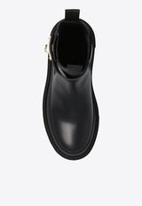 Dolce & Gabbana Logo-Plaque Ankle Lug Boots CK2075 AY991-8B956