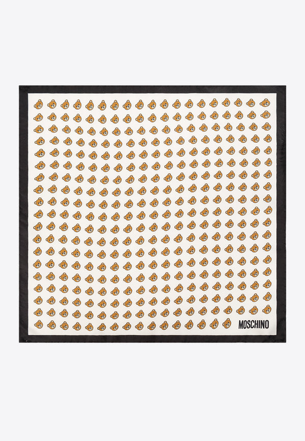 Moschino Bear-Motif Silk Pocket Square E5000 M5261-002