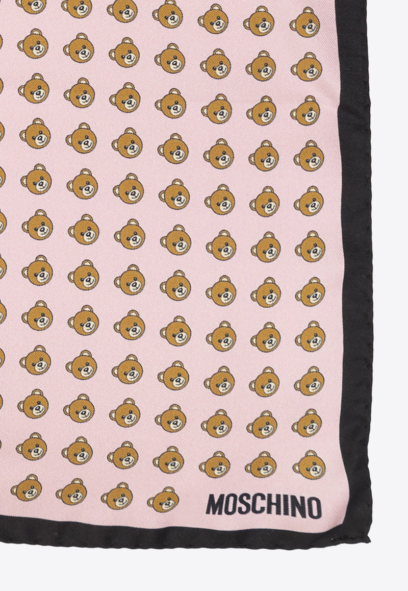 Moschino Bear-Motif Silk Pocket Square E5000 M5261-004