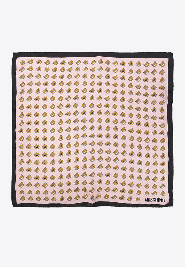 Moschino Bear-Motif Silk Pocket Square E5000 M5261-004