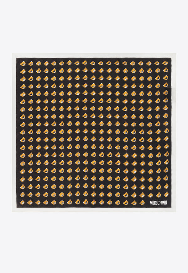 Moschino Bear-Motif Silk Pocket Square E5000 M5261-005