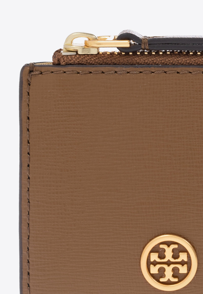 Tory Burch Robinson Top-Zip Cardholder Brown 87162 0-244