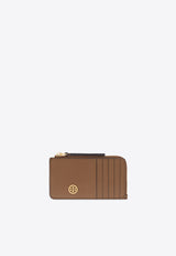 Tory Burch Robinson Top-Zip Cardholder Brown 87162 0-244