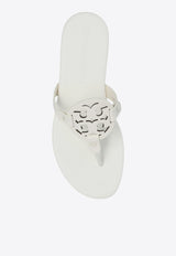 Tory Burch Miller Soft Leather Thong Sandals White 90582 0-104