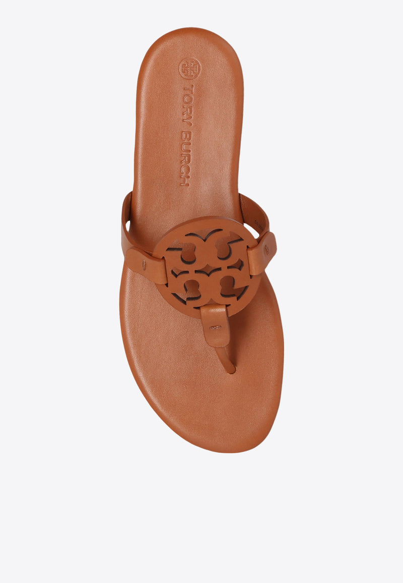 Tory Burch Miller Soft Leather Thong Sandals Brown 90582 0-200