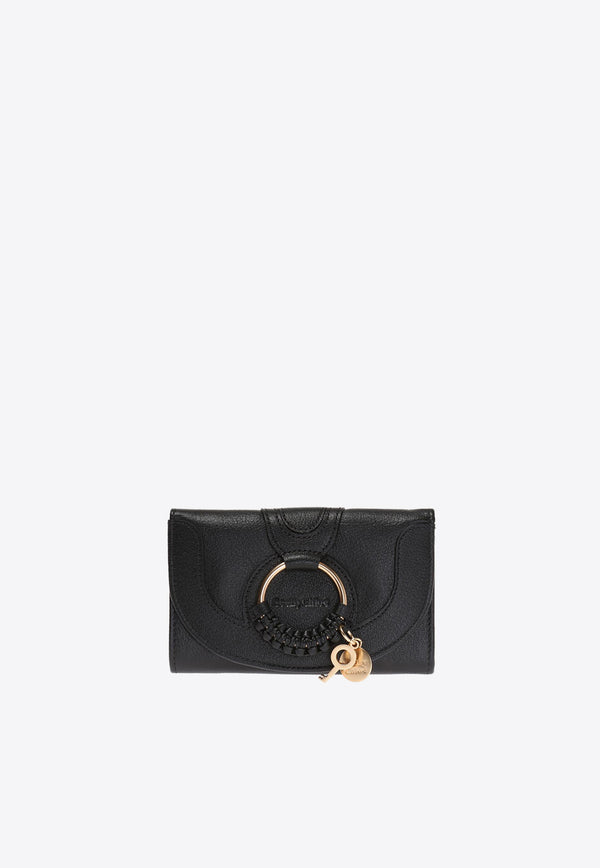See By Chloé Hana Compact Leather Wallet Black 9P7783 P305-001