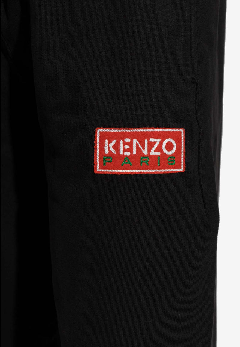 Kenzo Logo Patch Track Pants FD55PA766 4ME-99J Black