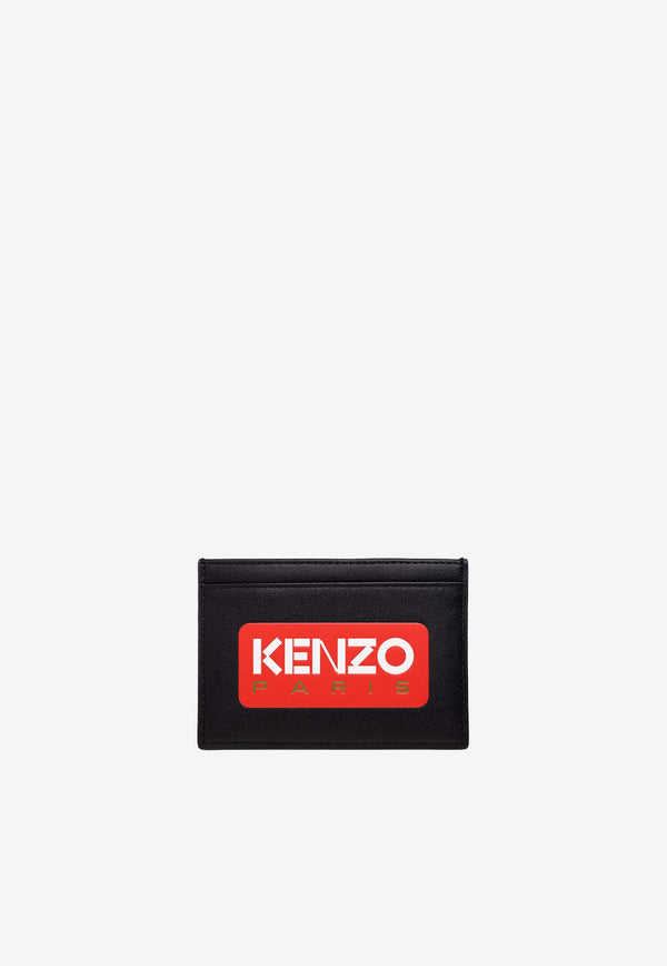 Kenzo Logo Leather Cardholder FD55PM820 L41-99 Black