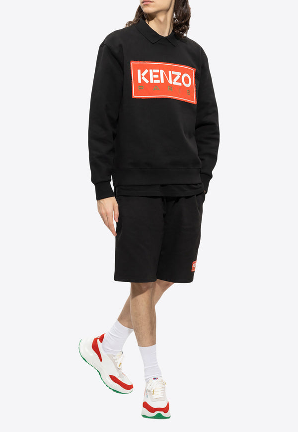 Kenzo Logo Patch Sweatshirt FD55SW447 4ME-99J Black