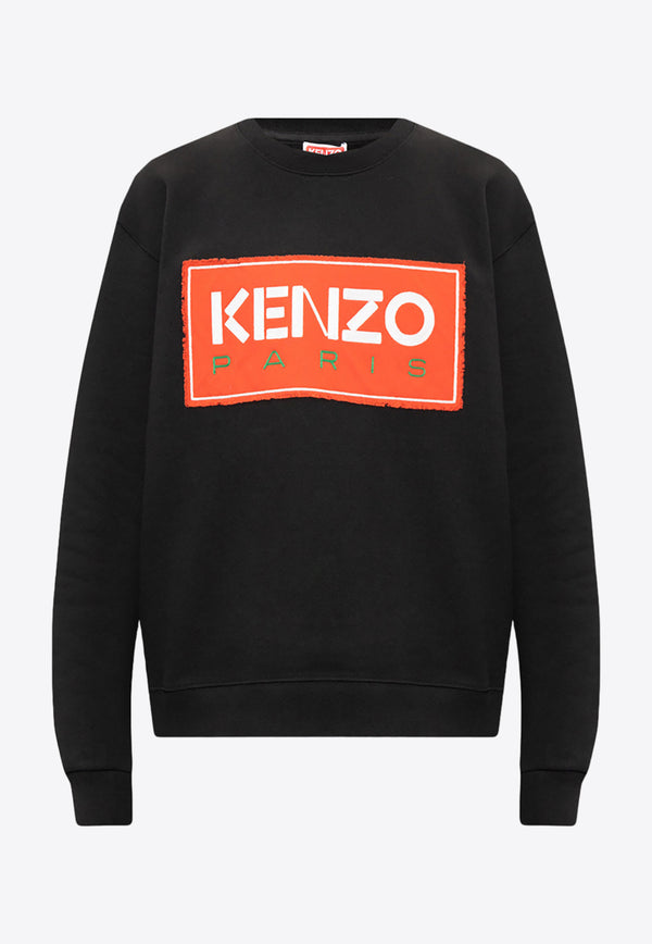 Kenzo Logo Patch Sweatshirt FD55SW447 4ME-99J Black