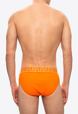 Versace Greca Border Swim Briefs ABU01025 A232185-A702 Orange