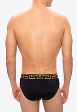 Versace Greca Border Swim Briefs ABU01025 A232185-A80G Black