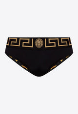 Versace Greca Border Swim Briefs ABU01025 A232185-A80G Black