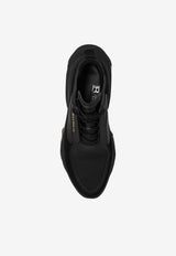 Balmain B-Bold Suede and Neoprene Sneakers Black AM1VI277 LSSE-0PA