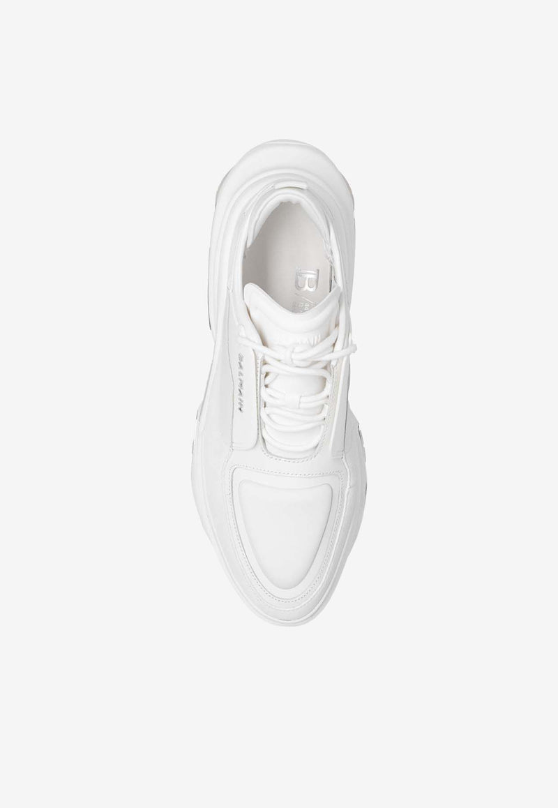 Balmain B-Bold Suede and Neoprene Sneakers White AM1VI277 TRPN-0FA