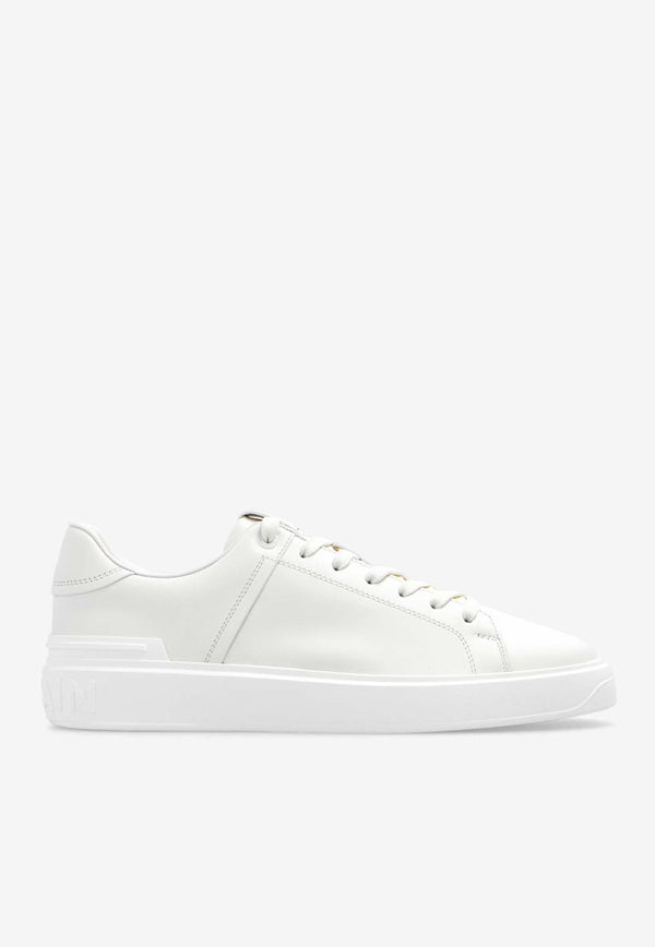 Balmain B-Court Low-Top Leather Sneakers White AM1VI288 LVTR-0FA