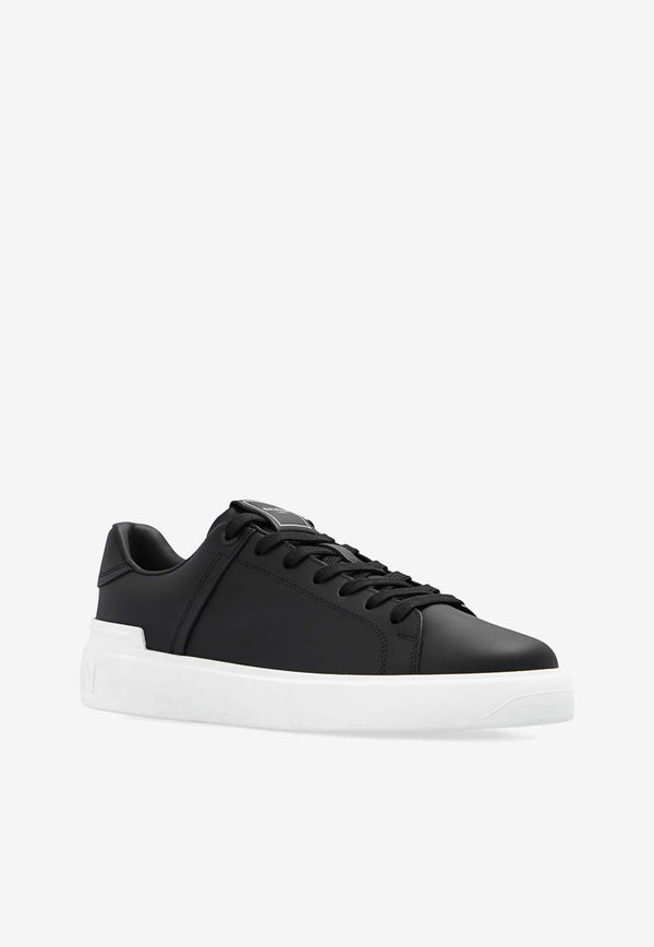 Balmain B-Court Low-Top Leather Sneakers Black AM1VI288 LVTR-EAB
