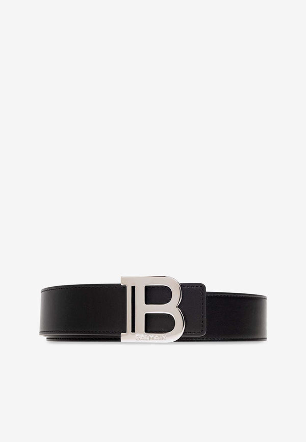 Balmain B-Belt in Smooth Leather Black AM1WJ000 LVTL-0PA