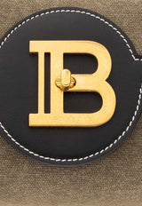 Balmain B-Buzz 23 Canvas Clutch Bag Green AN1LE596 TCLB-UBK