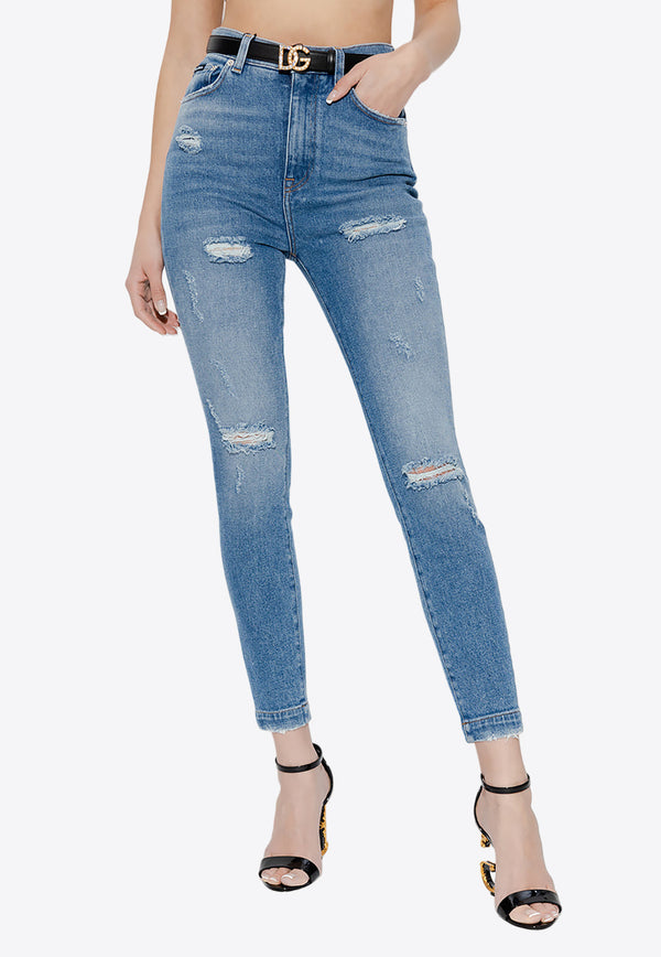 Dolce & Gabbana Grace Ripped Jeans Blue FTCAHD G8HS1-S9001