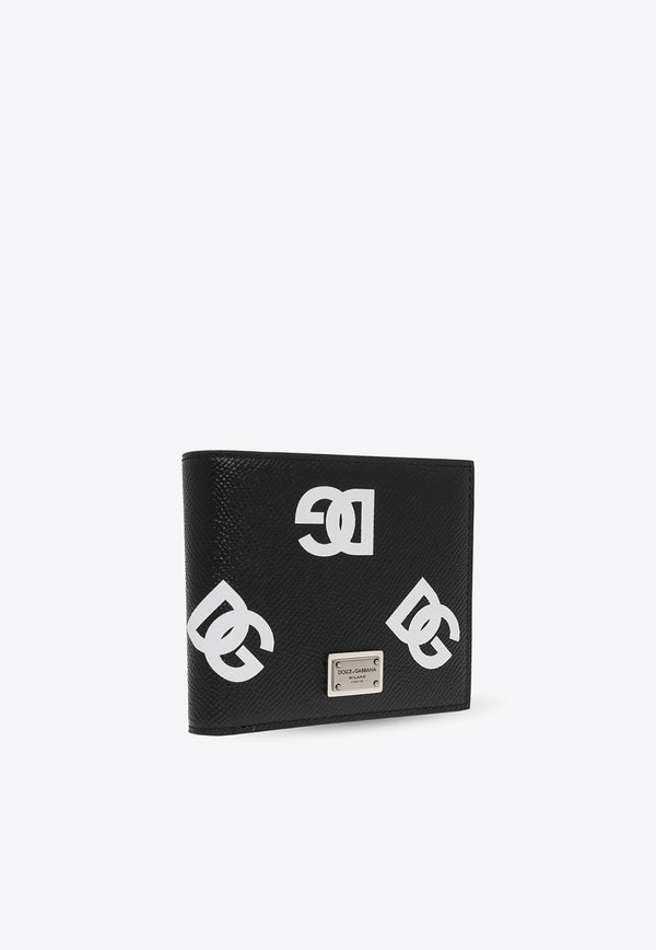 Dolce & Gabbana Logo Print Bi-Fold Leather Wallet Black BP1321 AG256-HNVAA