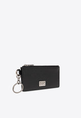 Dolce & Gabbana Logo Plate Cardholder with Keyring Black BP2524 AG219-80999