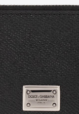 Dolce & Gabbana Logo Plate Cardholder with Keyring Black BP2524 AG219-80999