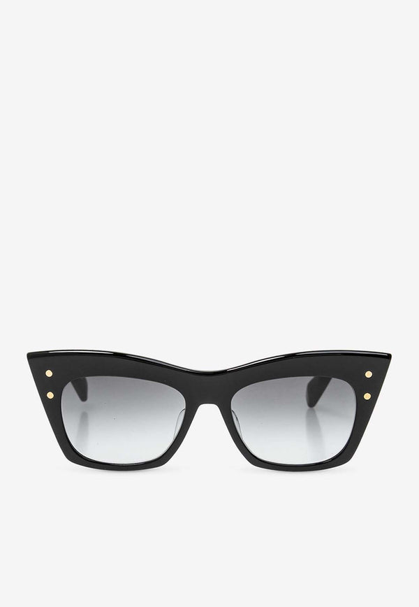 Balmain B-II Cat-Eye Sunglasses Gray BPS-101A-55 0-0