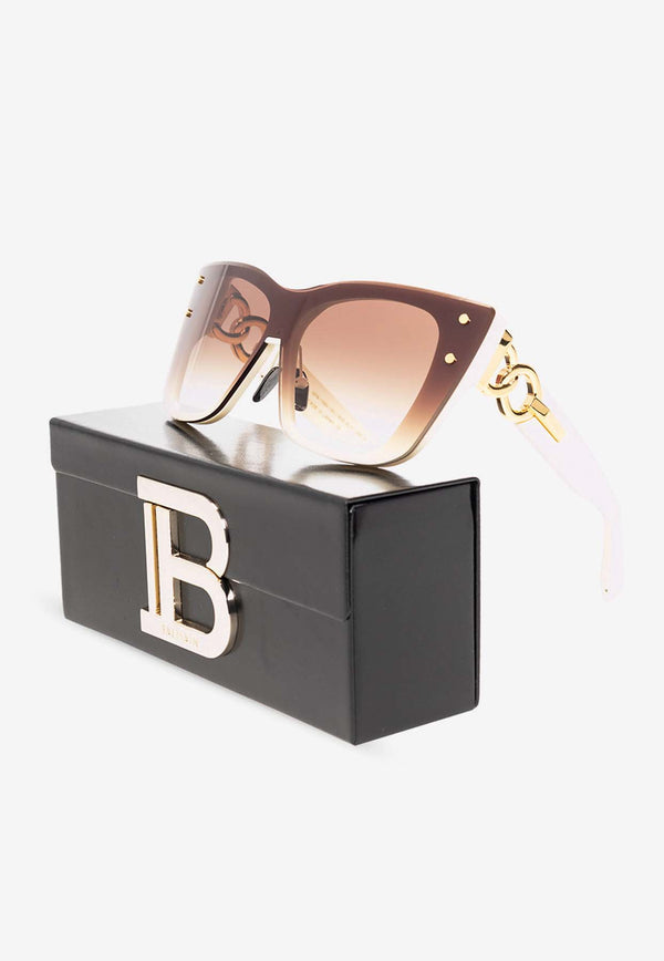 Balmain Armor Butterfly Sunglasses Brown BPS-106B-150 0-0