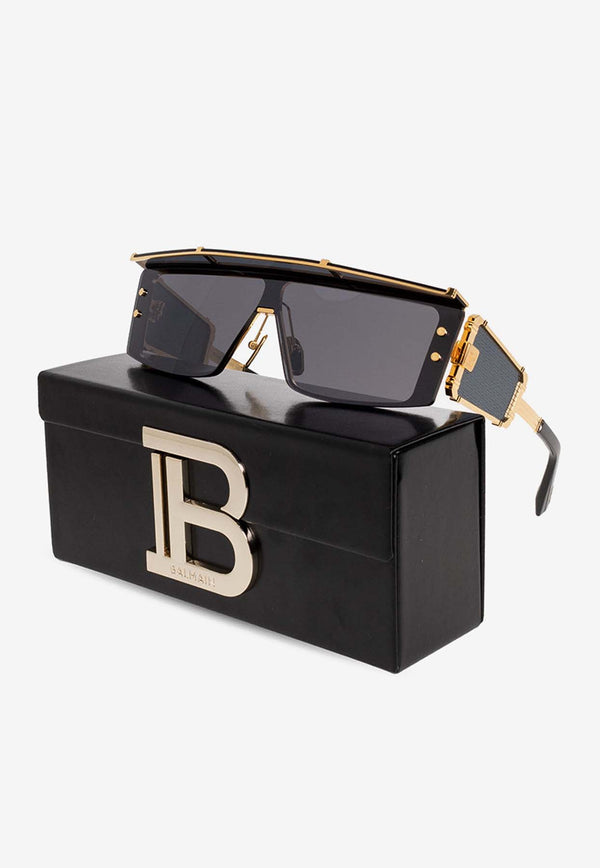 Balmain Wonder Boy III Shield Sunglasses Gray BPS-127A-145 0-0