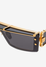 Balmain Wonder Boy III Shield Sunglasses Gray BPS-127A-145 0-0