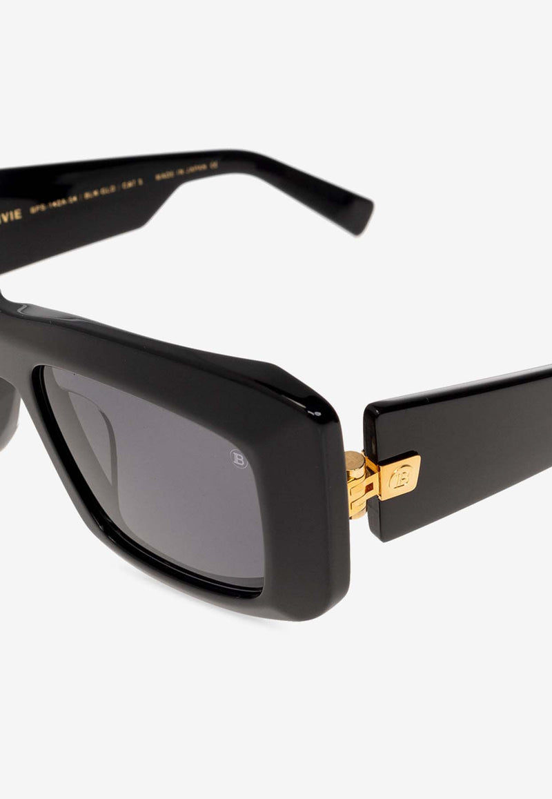 Balmain Envie Rectangular Sunglasses Gray BPS-140A-54 0-0