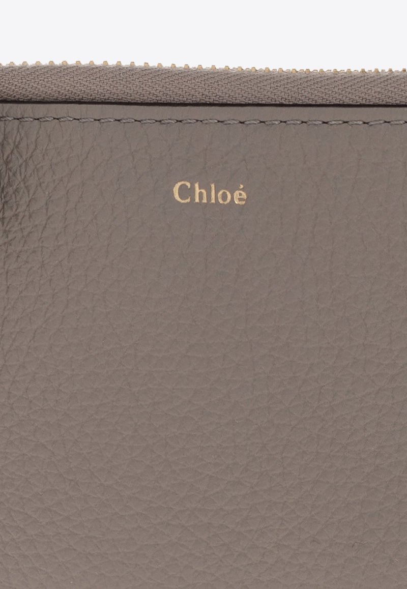 Chloé Small Alphabet Leather Cardholder Gray CHC22AP761 F57-053